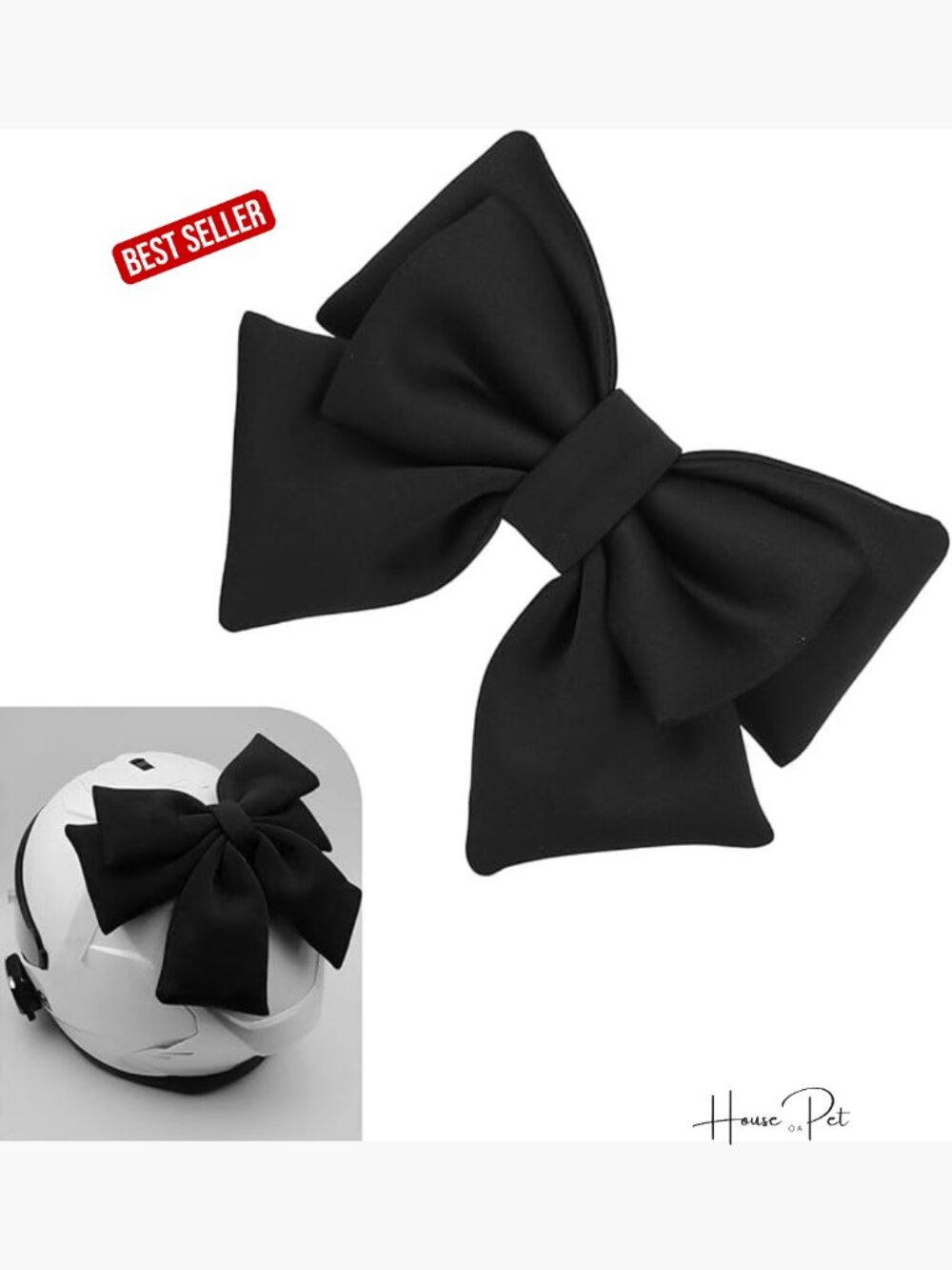 Removable Helmet Bow Accessory, Cute Motorcycle Decoration, Suction Cup